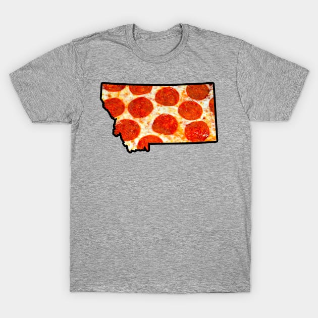 Montana Pepperoni Pizza T-Shirt by fearcity